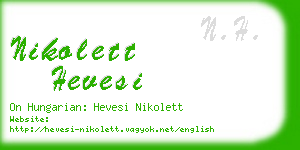 nikolett hevesi business card